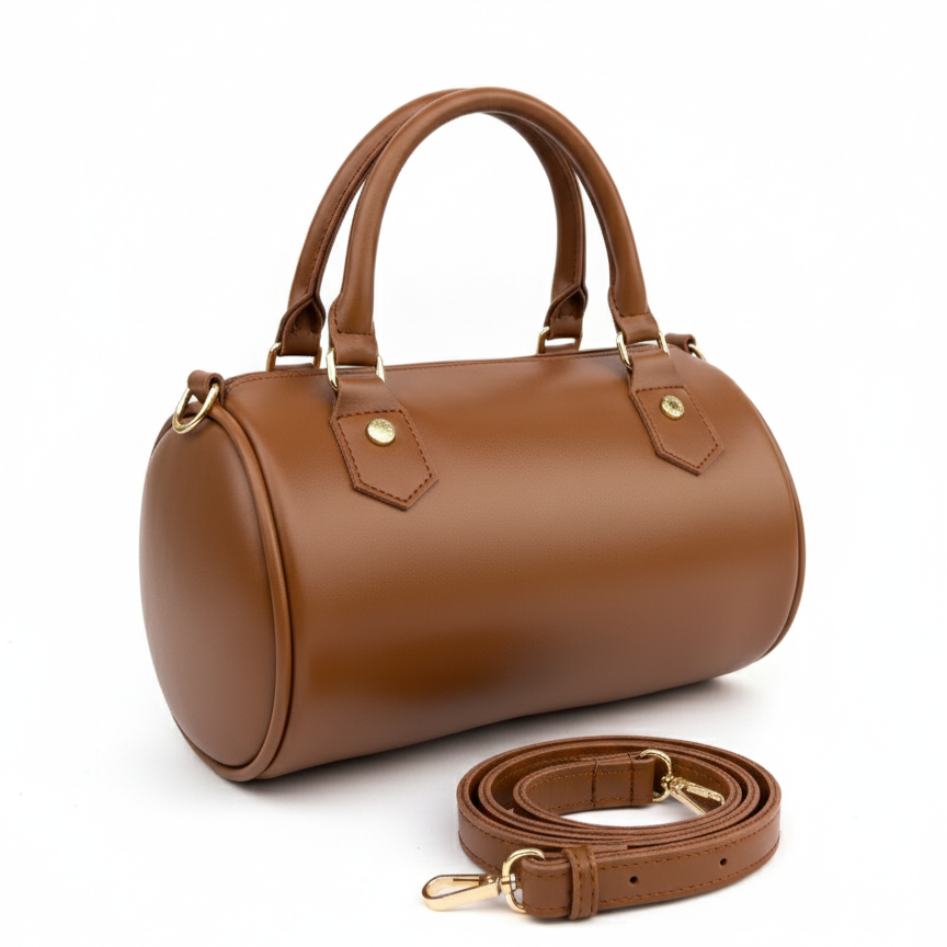 Chloé Brown Barrel-style handbag With Crossbody Strap