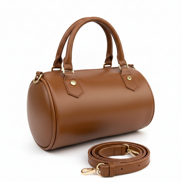 Chloé Brown Barrel-style handbag With Crossbody Strap