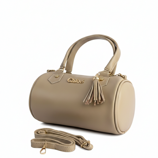 Chloé Cream Barrel-style handbag With Crossbody Strap