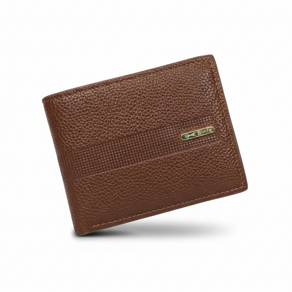 Binfa Classic Grain Deep Brown Leather Bi-Fold Wallet