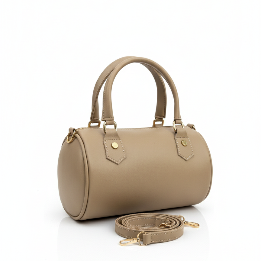 Chloé Cream Barrel-style handbag With Crossbody Strap