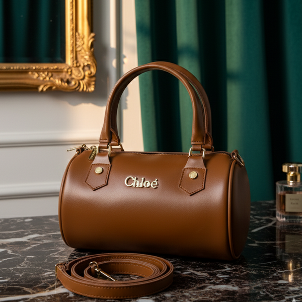 Chloé Brown Barrel-style handbag With Crossbody Strap