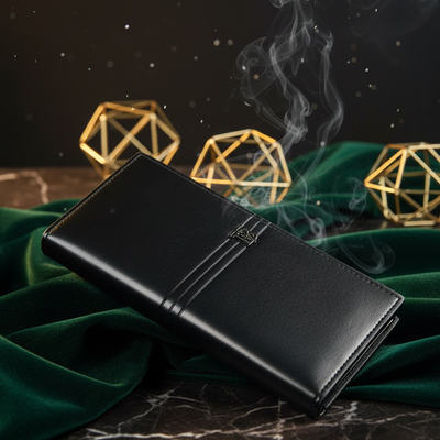BALISI Premium Long Black Leather-Style Wallet