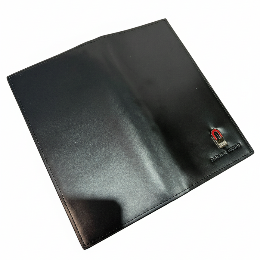 BALISI STYLE Men's Long Bifold Executive Black Wallet