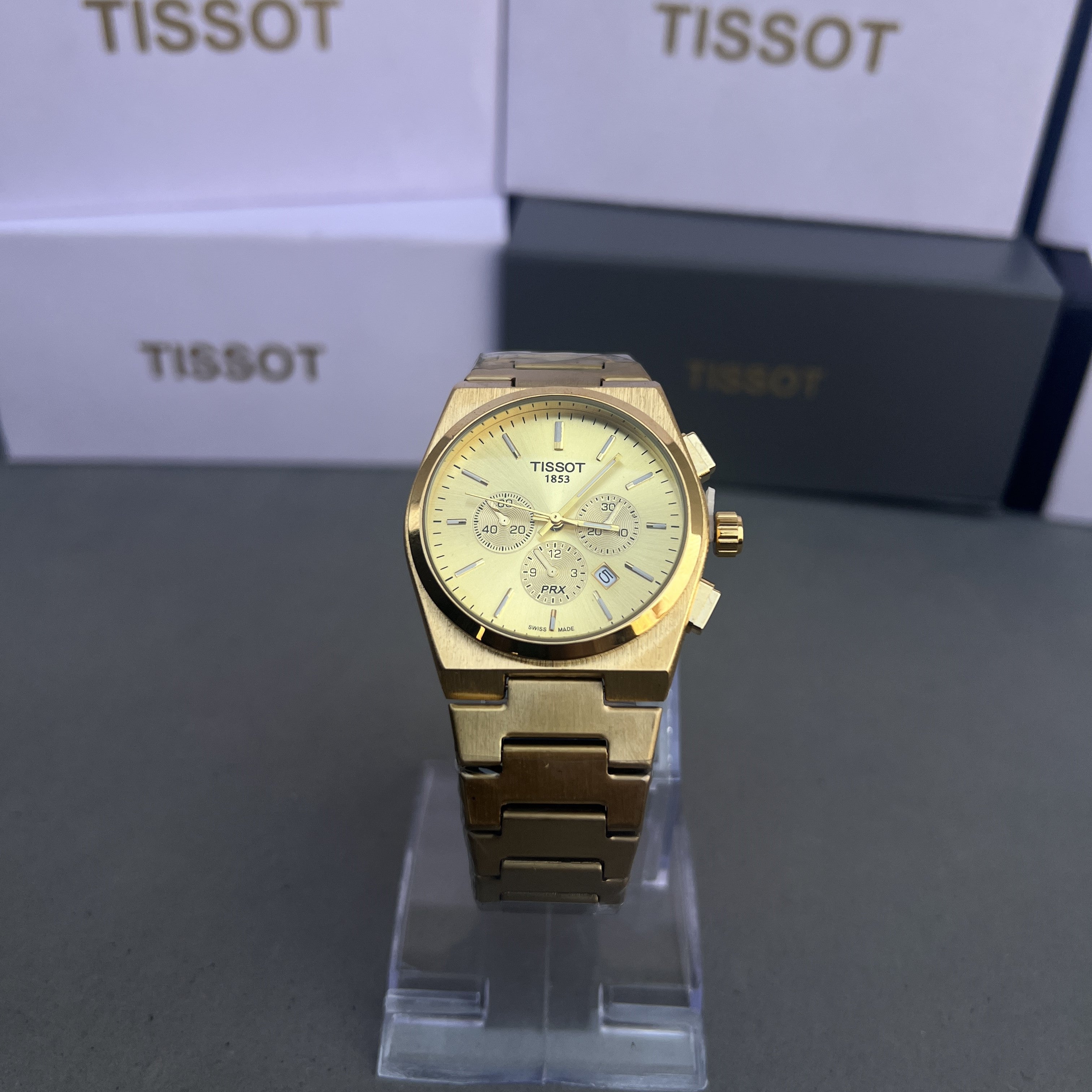 Tissot PRX Gold Stainless Steel With Golden Dial