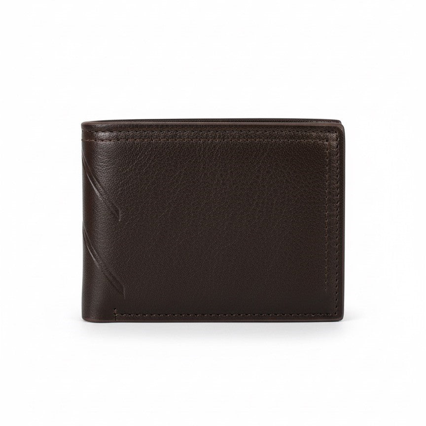 Believe Men's Luxury Brown Leather Bifold Wallet