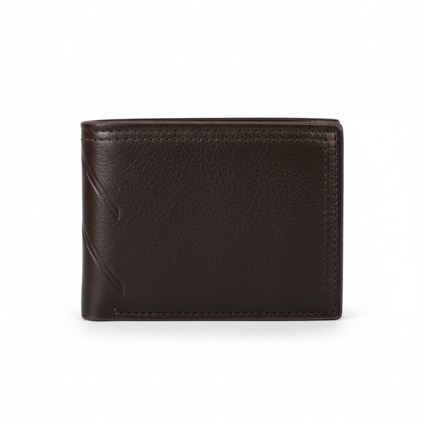 Believe Men's Luxury Brown Leather Bifold Wallet