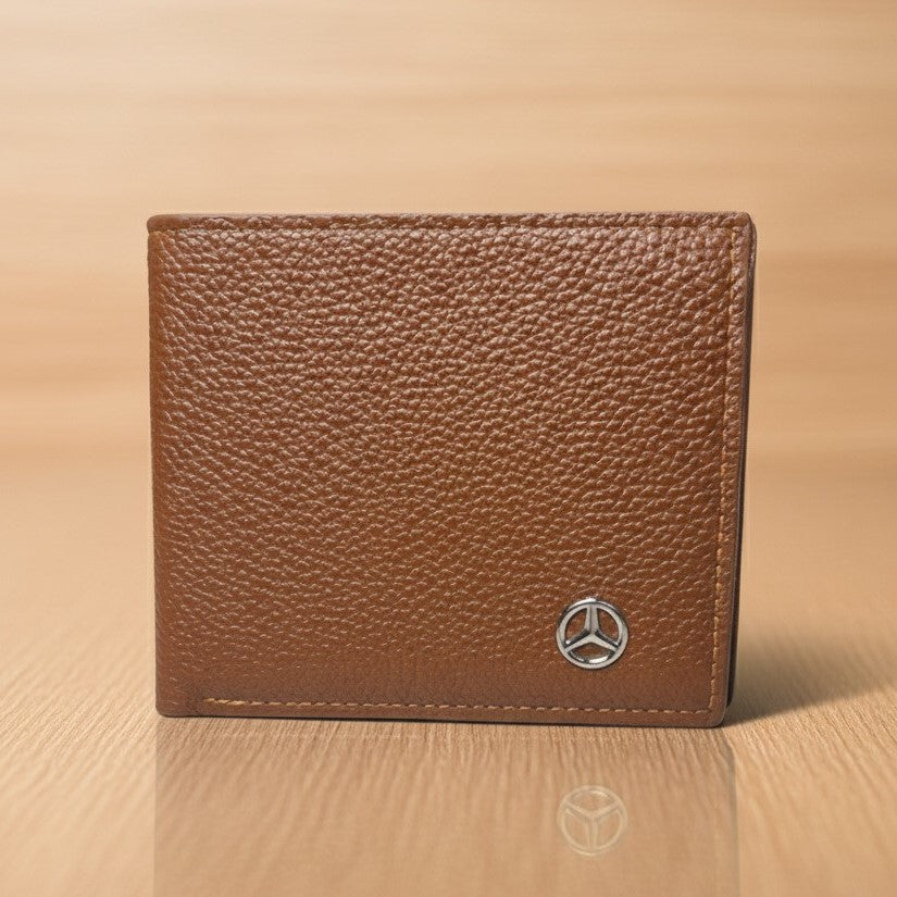 Men's Premium Brown Genuine Leather Bi-Fold Wallet