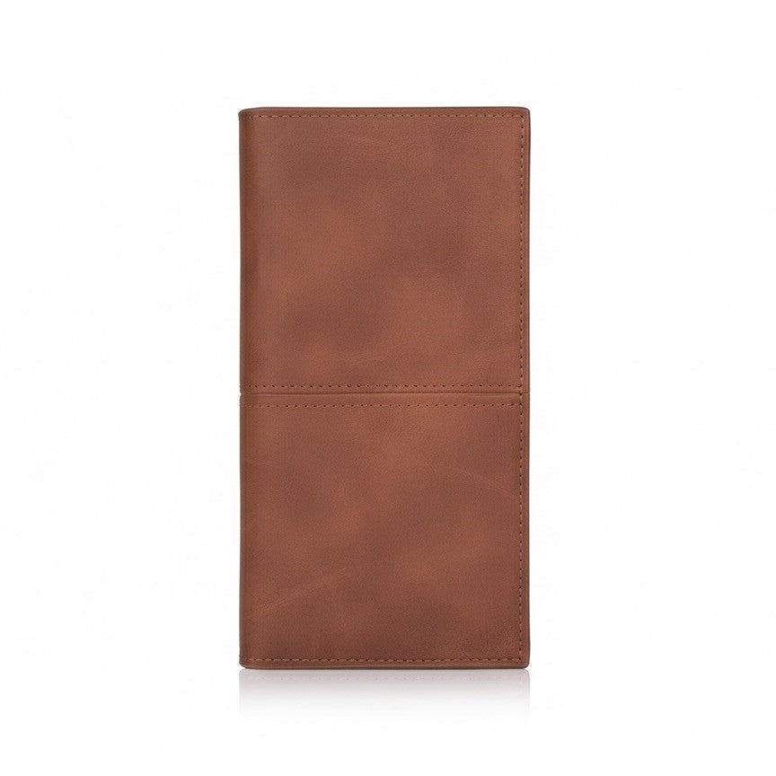 BALISI STYLE Men's Tan Matte Bifold Long Wallet