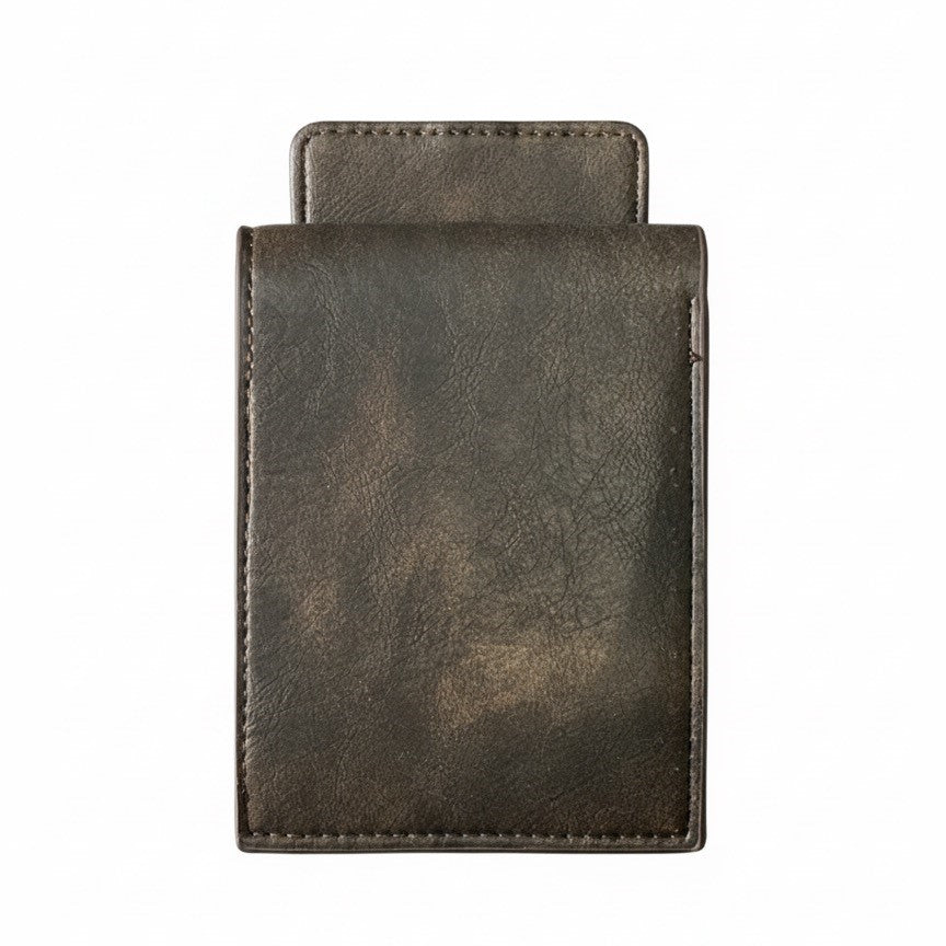 Dunbollu Premium Distressed Leather Vertical ID Card Holder