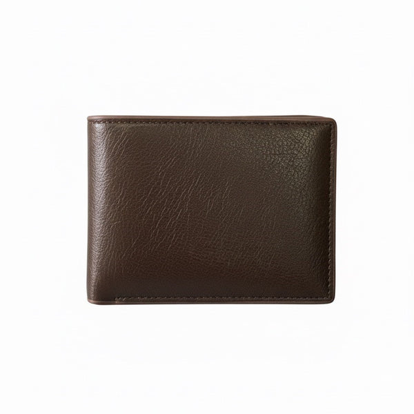BALISI Executive Brown Bi-Fold Wallet - Premium Textured