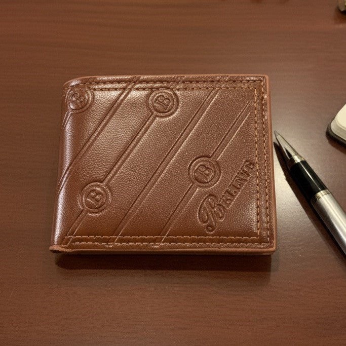 Believe Men's Luxury Rich Brown Leather Bifold Wallet